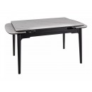 Стол обеденный SIGNAL SENTO белый лак/черный 120-180/80